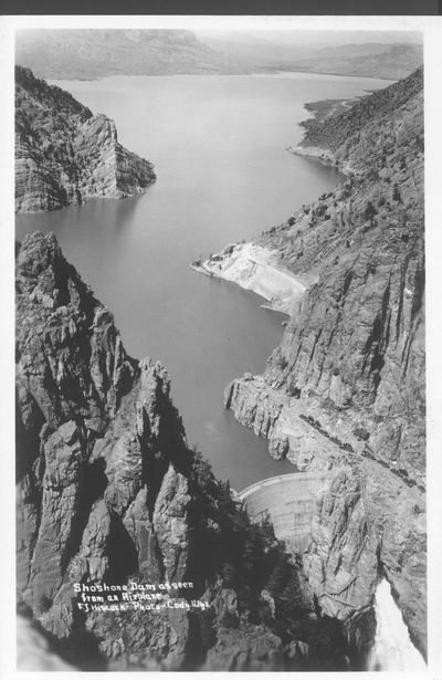 Shoshone Dam as seen from an Airplane