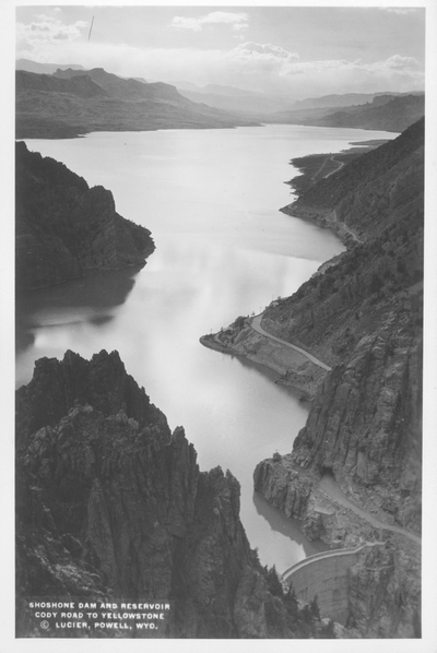 Shoshone Dam as seen from an Airplane