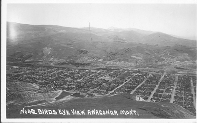 Birds Eye View Anaconda, Mont.