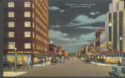 Broadway looking south, Billings, Montana