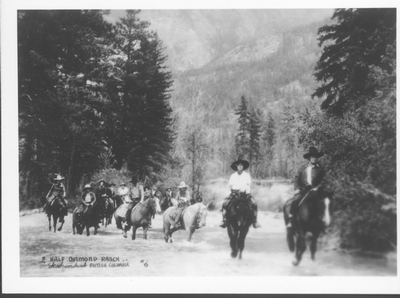 Horse Riding in River, Half Diamond Ranch, British Columbia