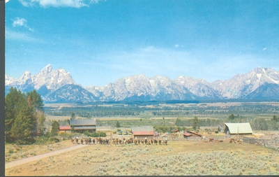 View of the Teton Range from Triangle X Ranch, Wyoming