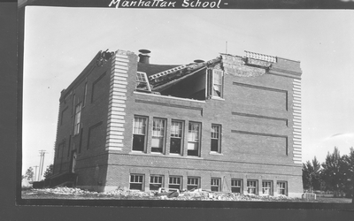 Manhattan School After 1925 Earthquake (side view)