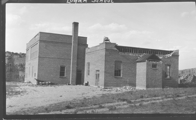 Logan School After 1925 Earthquake (side view)