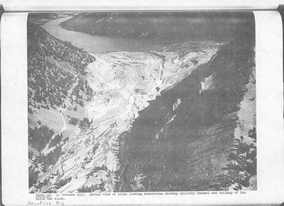 Aerial View of Slide Looking Downstream