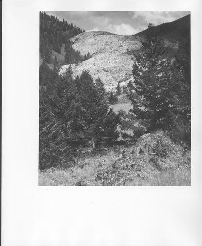Rock Slide, 1959 Earthquake