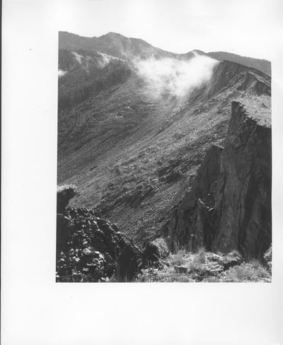 Rock Slide & Rock Face, After 1959 Earthquake