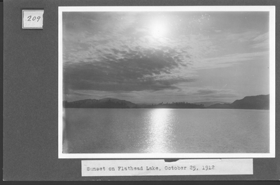 Sunset on Flathead Lake, October 25, 1912 (1)