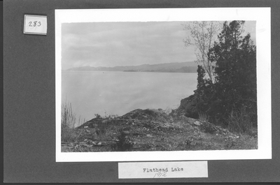 View from Shore of Flathead Lake, 1912
