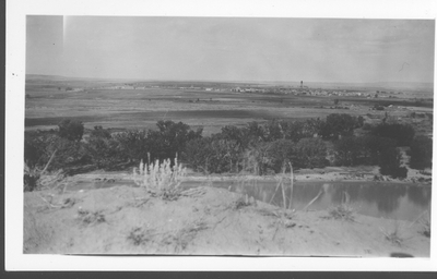 View of Hardin from Old Fort Custer, Looking North