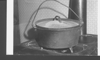 Iron Kettle on Wood Stove