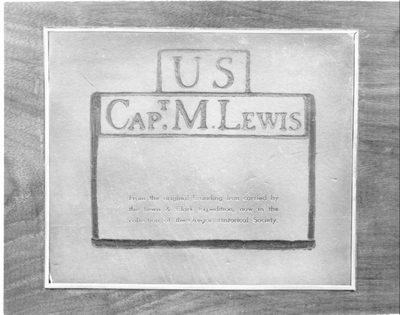 Lewis & Clark Branding Iron imprint