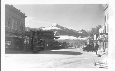 A business street in Livingston Montana