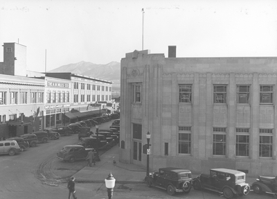View from Federal Building looking south on Second Street, Livingston Montana