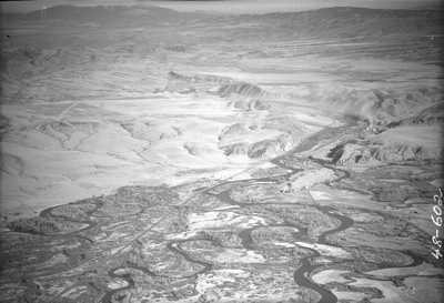 aerial view of the headwaters of the Missouri- Gallatin, Madison & Jefferson Rivers