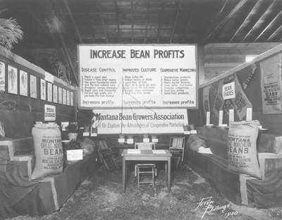 Billings Fair, 1930 - Montana Bean Growers Association booth