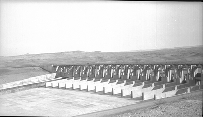 Fort Peck Dam without water flowing