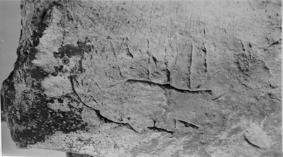 Cliff carving on Stillwater River, near Absarokee, Montana