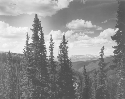 Looking west from summit of Berthand Pass on the Continental Divide in Colorado