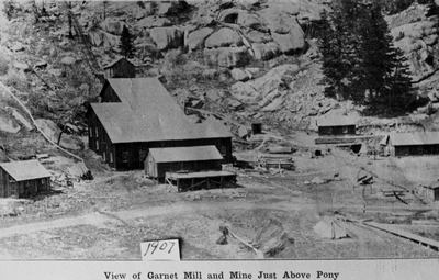 View of Garnet Mill & Mine Just Above Pony