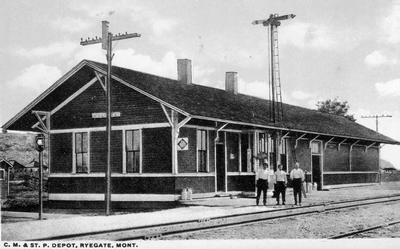 C. M. & St. P. Depot, Ryegate, Montana