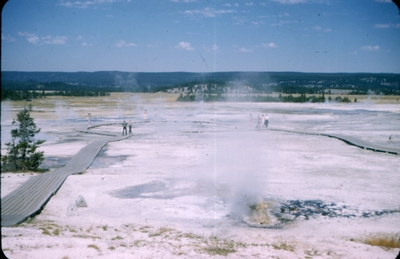 Yellowstone National Park - geyser basin area