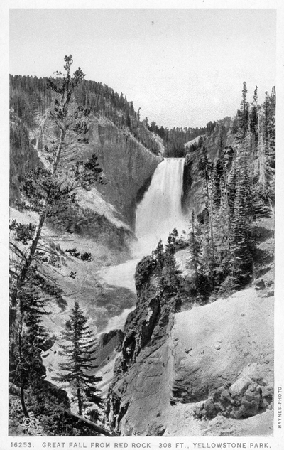 Great Fall from Red Rock - 308 ft., Yellowstone Park