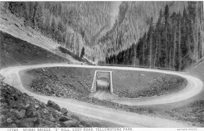 Spiral Bridge, \"S\" hill, Cody Road, Yellowstone Park