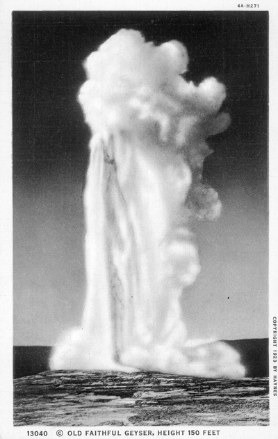 Old Faithful Geyser, height 150 feet