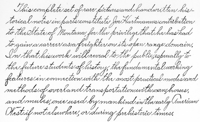 Tribute to Joe Hartmann donations of historically significant items of Montana