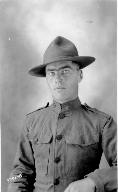 Chester Allen Bower in Marine Uniform - WWI