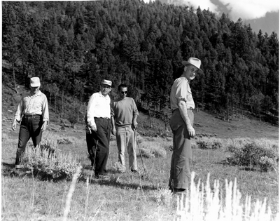Dr. Carling Malouf & others exploring a site near Bozeman