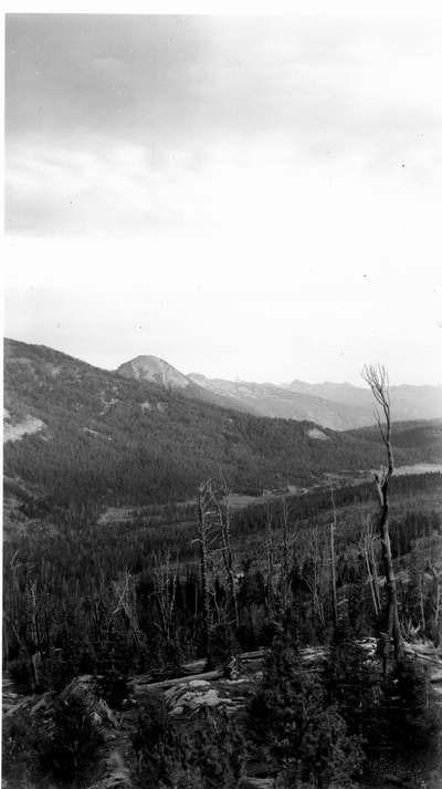 Looking over site of Lake City, showing head of the East Fork of Slough Creek