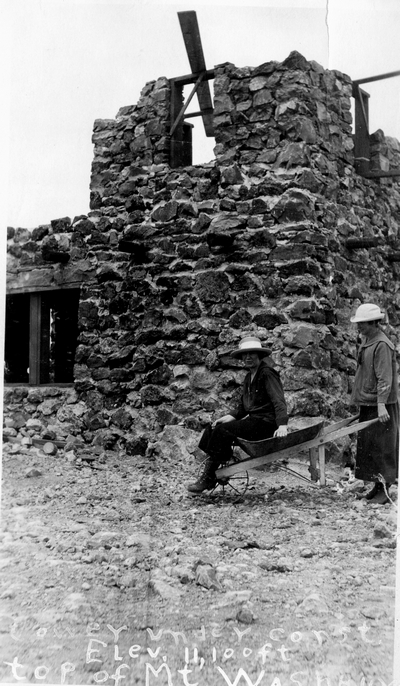 Yellowstone National Park - Tower under construction (elev. 11,100 ft.) top of Mt. Washburn