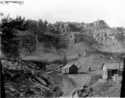 A mine site (probably in Madison Canyon)