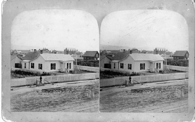 Wagon Scales in front of Nelson Story home on Main Street - Bozeman, Montana