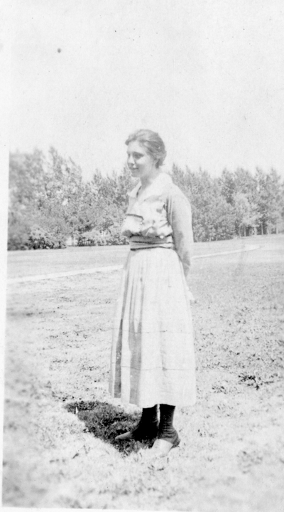 Barracks softball player - Ruby Walker, Bridger, Mont.