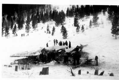 Airplane crash in Bridger Canyon