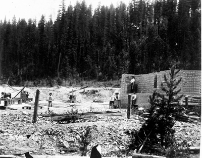 Brick used in the J. P. Wall Store, Libby Montana