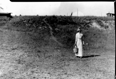 Woman fetching water