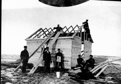 Homestead shack under construction