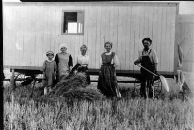 Threshing crew cook shack