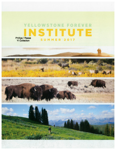 Yellowstone Forever Institute, Summer 2017.