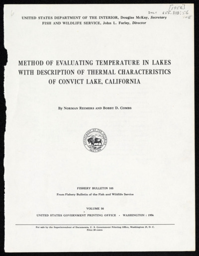 Limnology - temperature and oxygen
