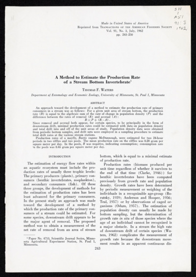 Limnology - invertebrate influences