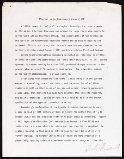 Limnology - alternate theories on methodologies