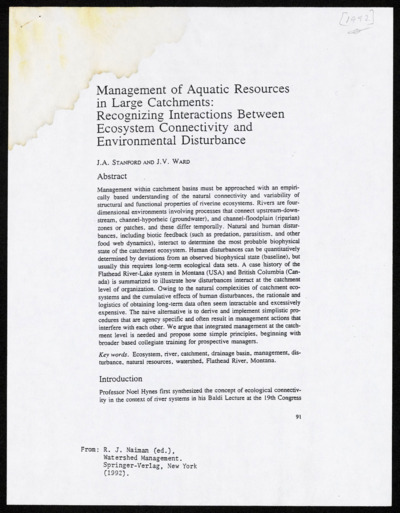 Fisheries management - ecosystem management