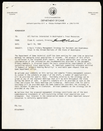 Fisheries management - Washington