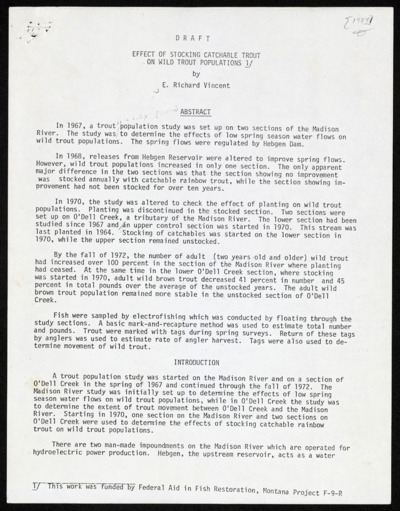 Conservation - expanding hatchery production