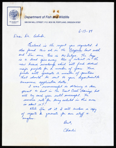 Conservation - Oregon research reports - native trout project